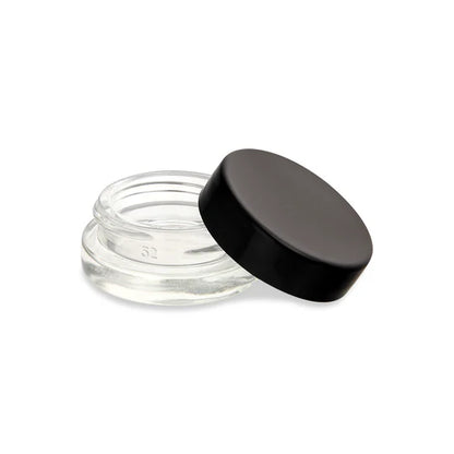 Loud Lock Thick Wall Glass Jars w/ Lid - Black - 450ct
