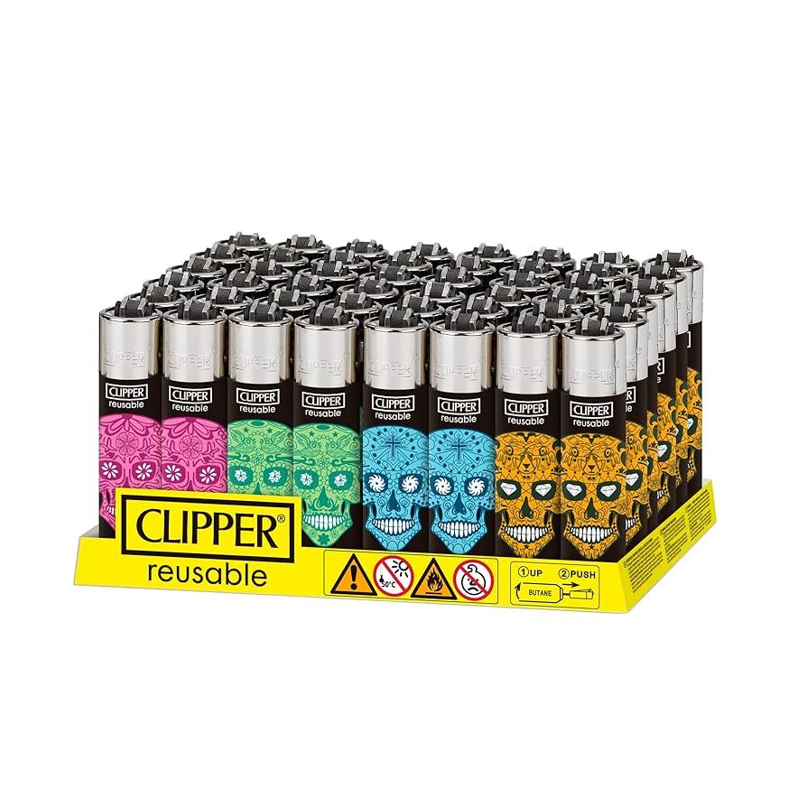 Clipper - Lighters - Sugar Skulls - 48ct