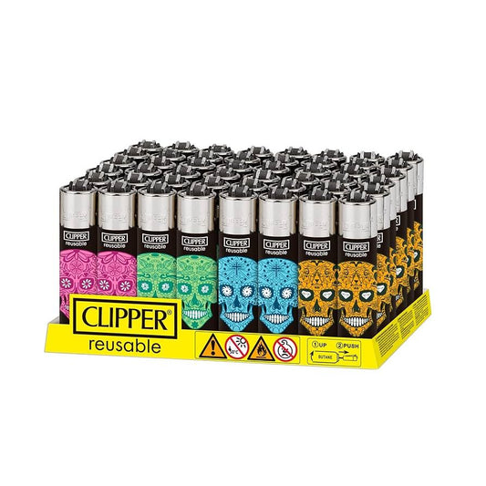 Clipper - Lighters - Sugar Skulls - 48ct