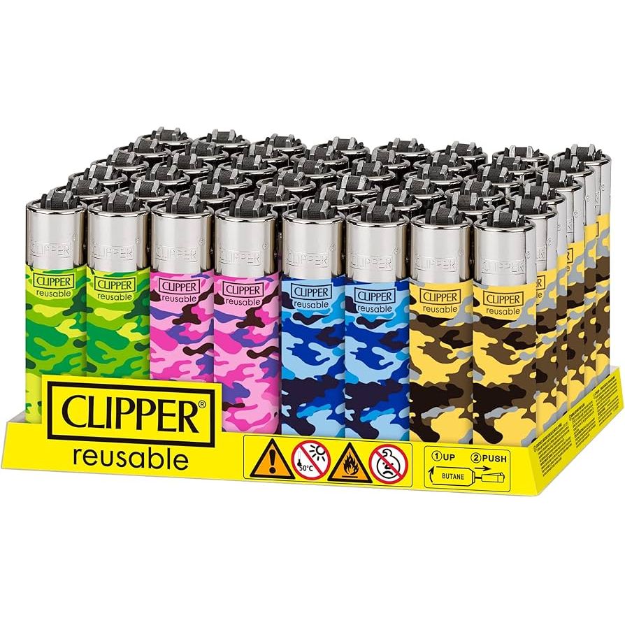 Clipper - Lighters - Camouflage - 48ct [ 8881 ]