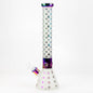 Beaker Bong - 17.5" Frosted Pattern Design