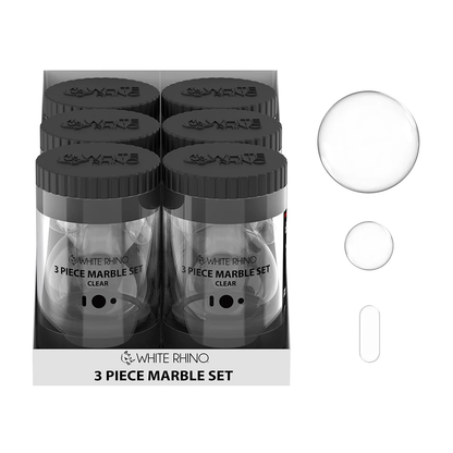 White Rhino - Terp Slurper - 6ct - 3-Piece Marble Set - Assorted Colors