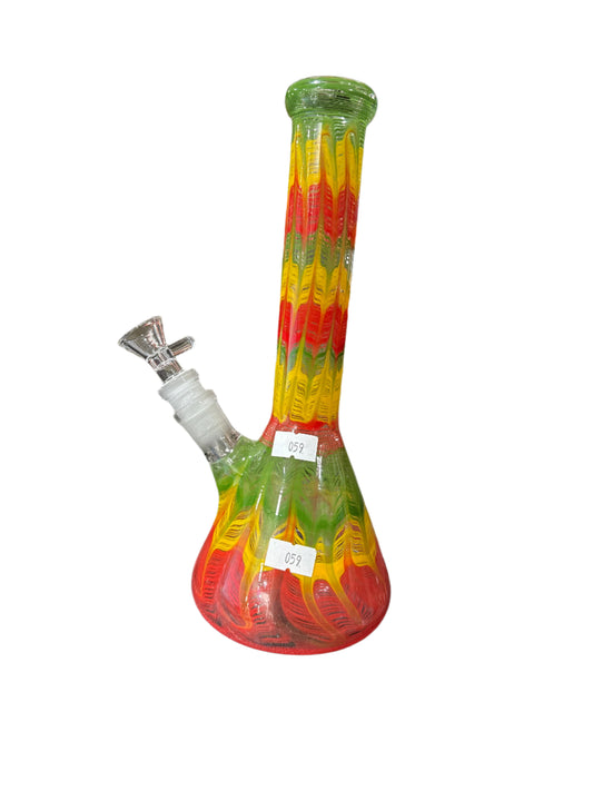 Custom Glass Water Pipe - 10" - Tie Dye*