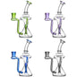 Iridescent Glass 5" Hourglass Recycler - Clear