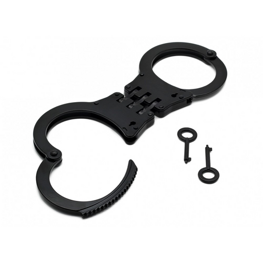 Hinged Handcuffs - Black - LCH104BK