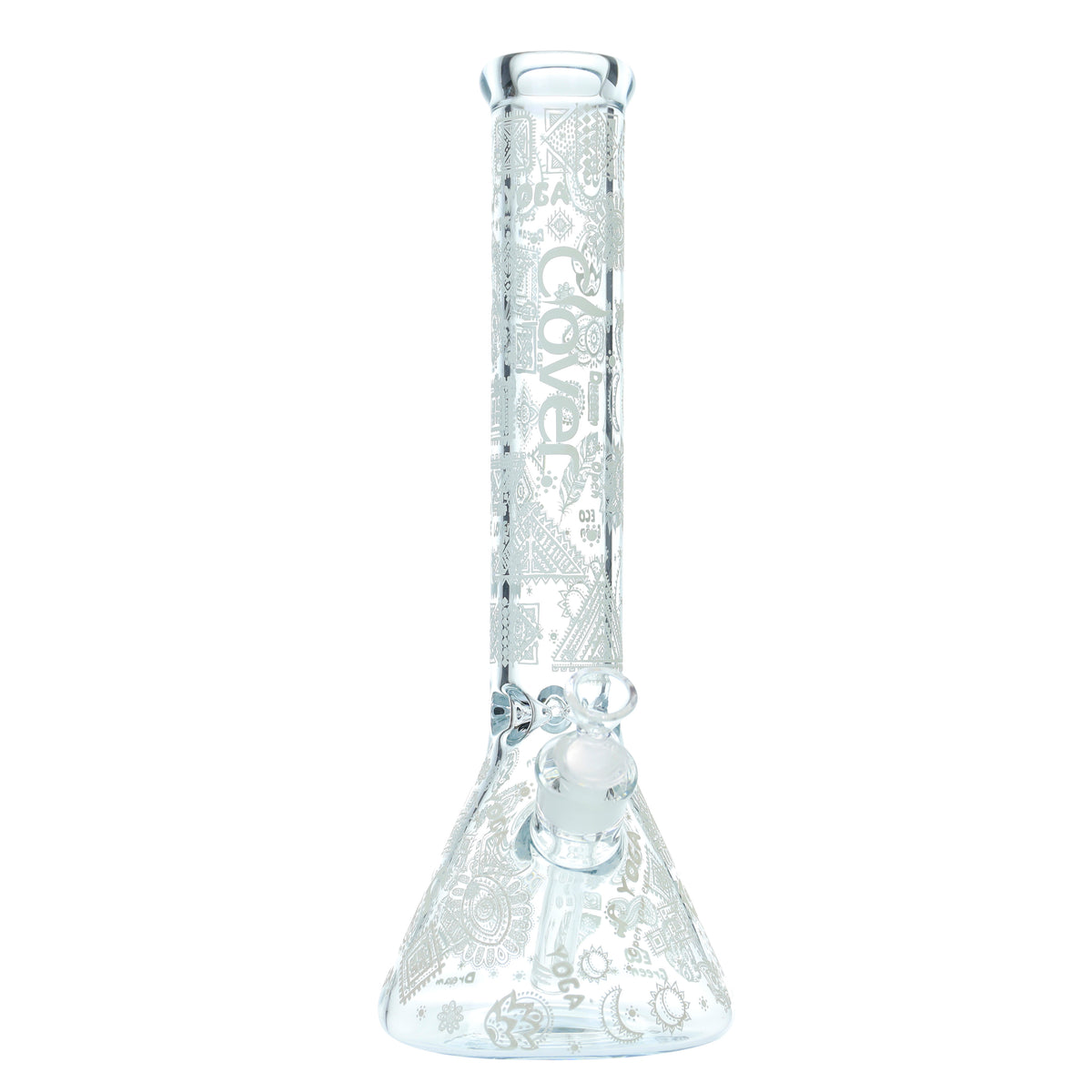 Clover - WP - 14" 7mm Glow Beaker w/ Ash Catcher