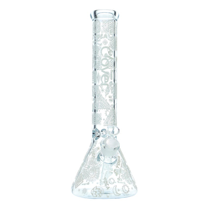 Clover - WP - 14" 7mm Glow Beaker w/ Ash Catcher