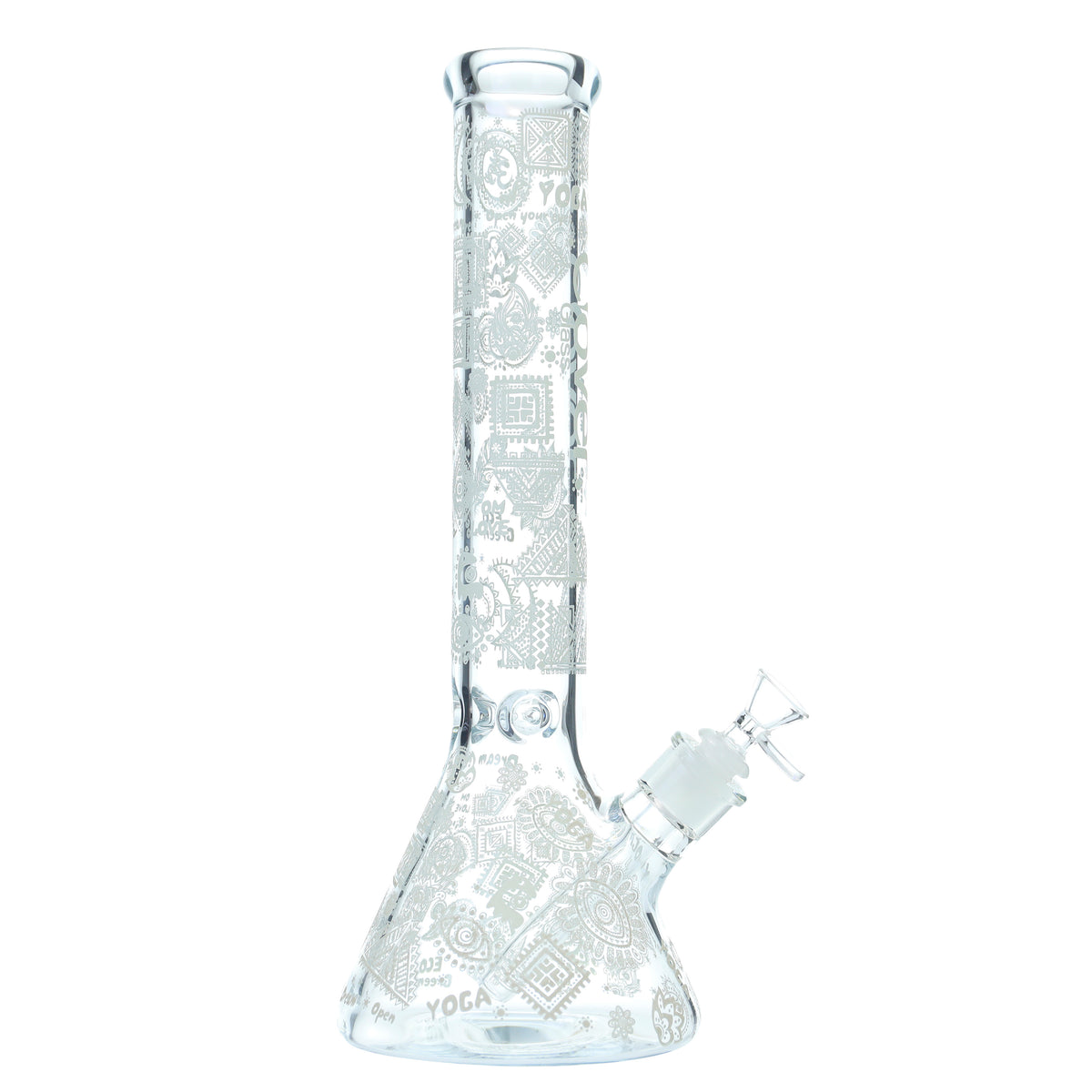 Clover - WP - 14" 7mm Glow Beaker w/ Ash Catcher