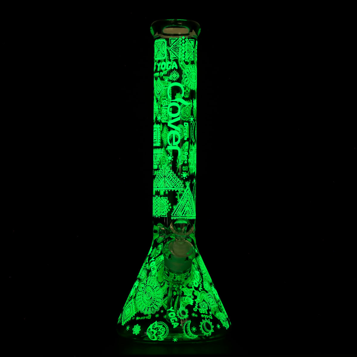 Clover - WP - 14" 7mm Glow Beaker w/ Ash Catcher