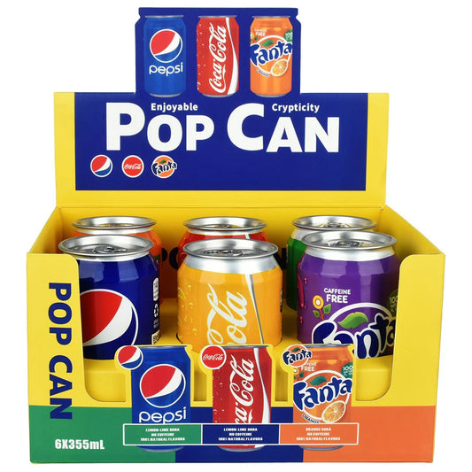 Stash Containers - Assorted 12oz Pop Cans - 6ct