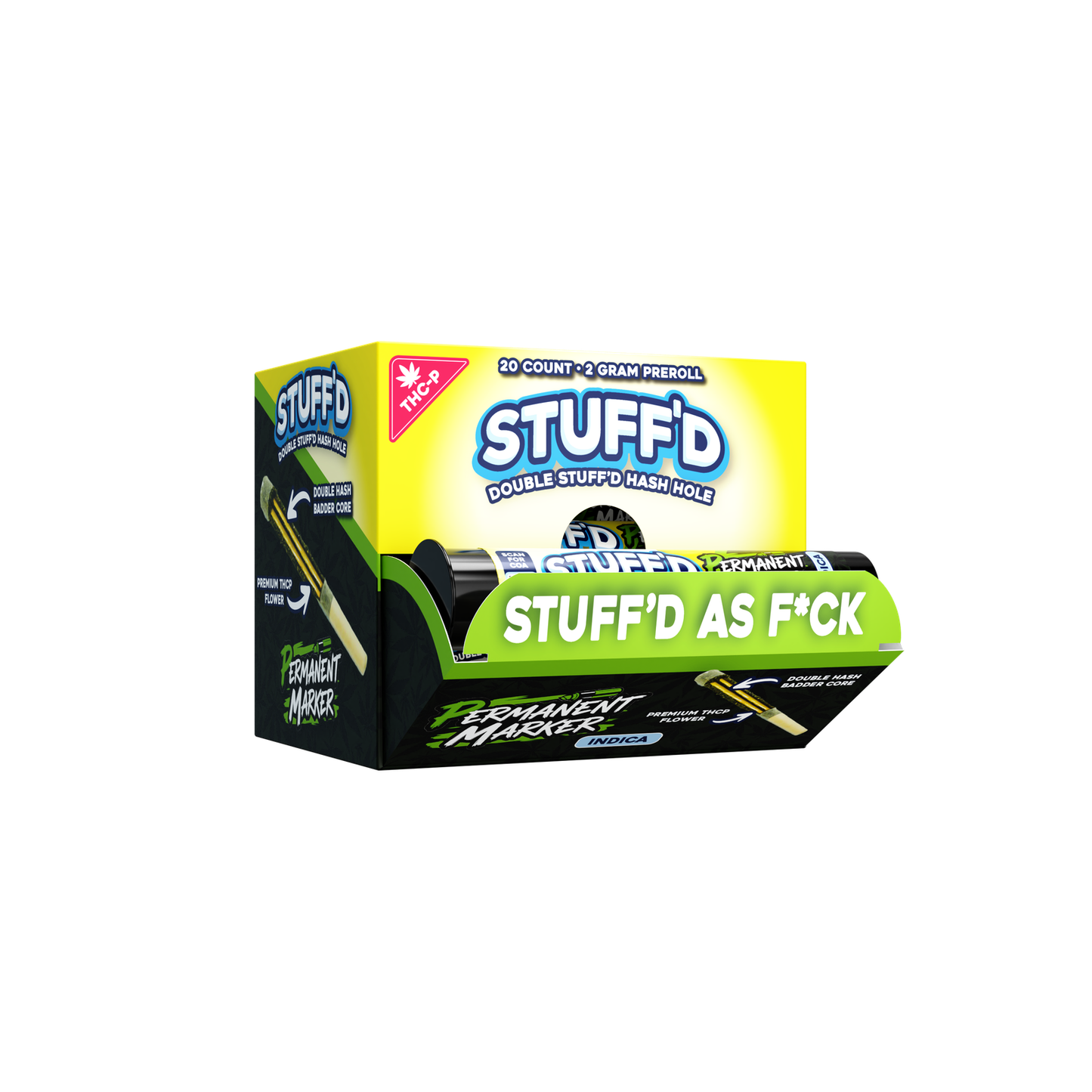 Stuff'd - 2g Preroll Hash Hole THCP - 20ct