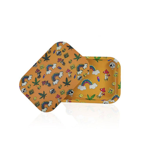 Holographic Rolling Tray - 3D Design w/ Magnetic Lid - Small