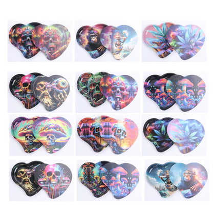 Rolling Trays - Heart Shape 3D Metal w/ Lid - 12ct