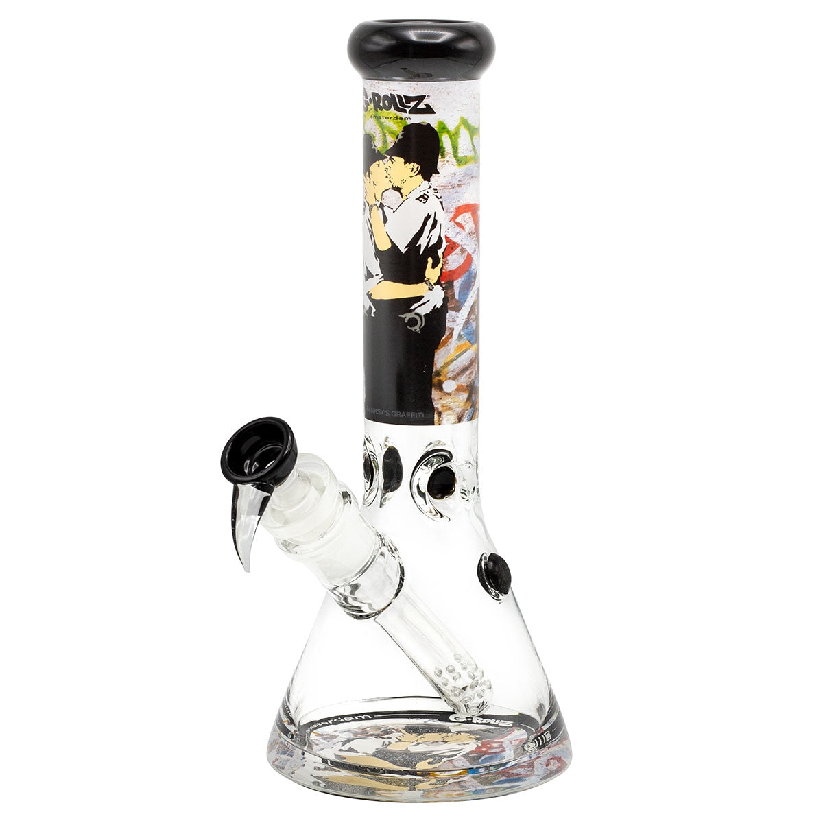 G-Rollz Banksy's Kissing Coppers - Beaker Bong White [BG20100D]*