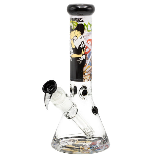 G-Rollz Banksy's Kissing Coppers - Beaker Bong White [BG20100D]*