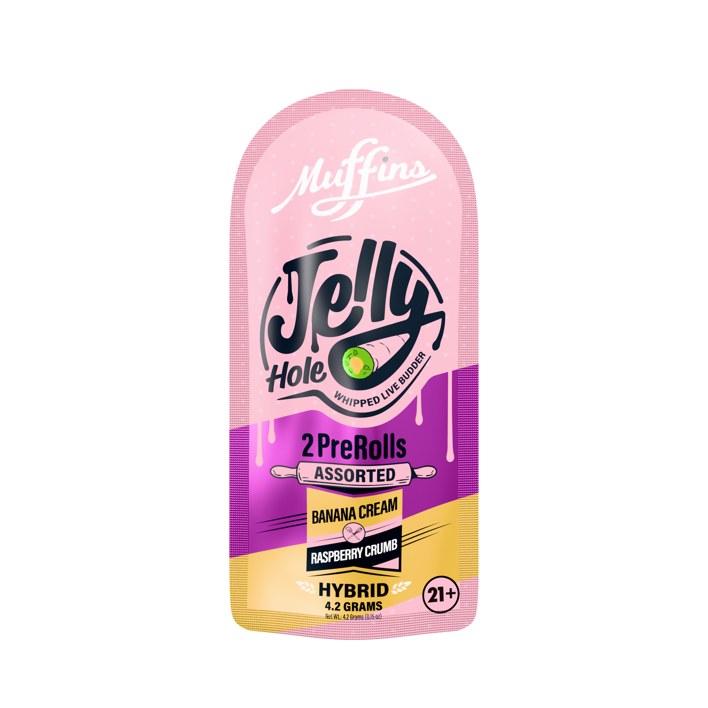 Muffins - 4.20G Jelly Hole THC-P Pre-Rolls - 2pk - 10ct