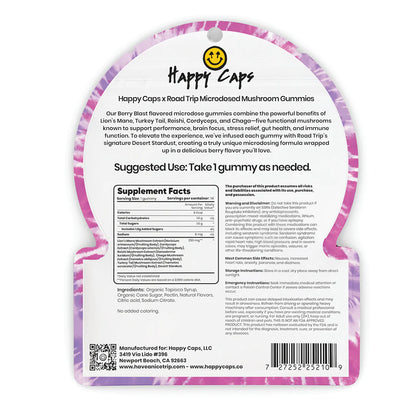 Road Trip x Happy Caps - Mushroom Gummies - 10ct