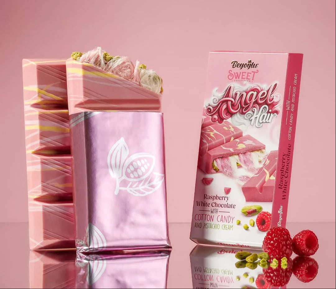 Beyoglu - Angel Hair Raspberry White Dubai Chocolate - 6ct