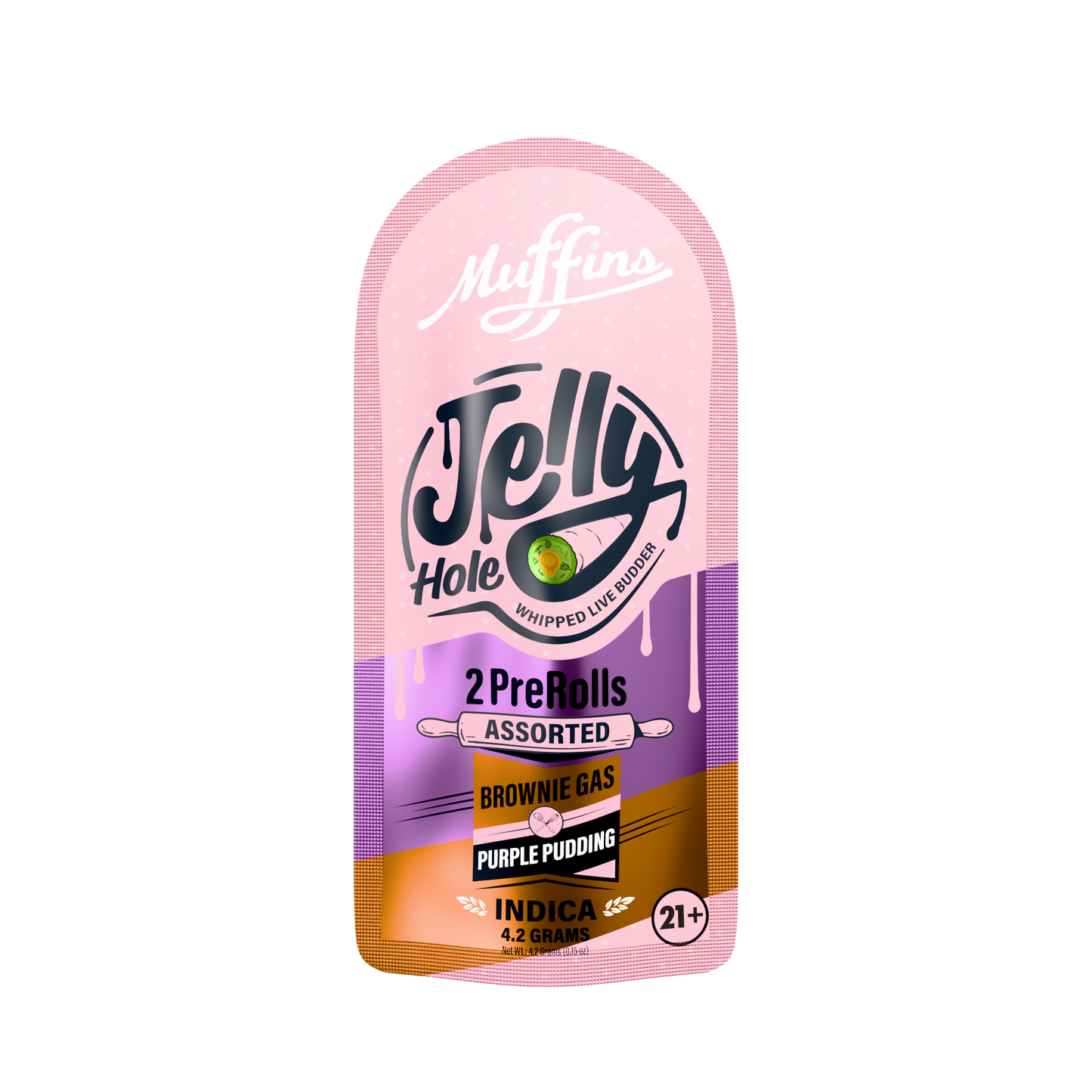 Muffins - 4.20G Jelly Hole THC-P Pre-Rolls - 2pk - 10ct