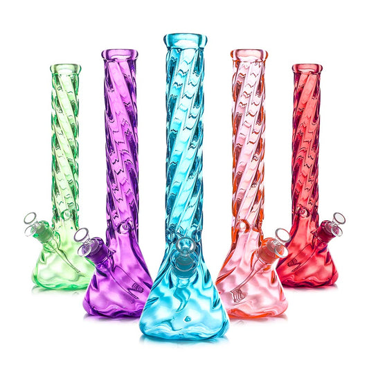 WP - 16" 7mm Full Color Twist Beaker - Asst