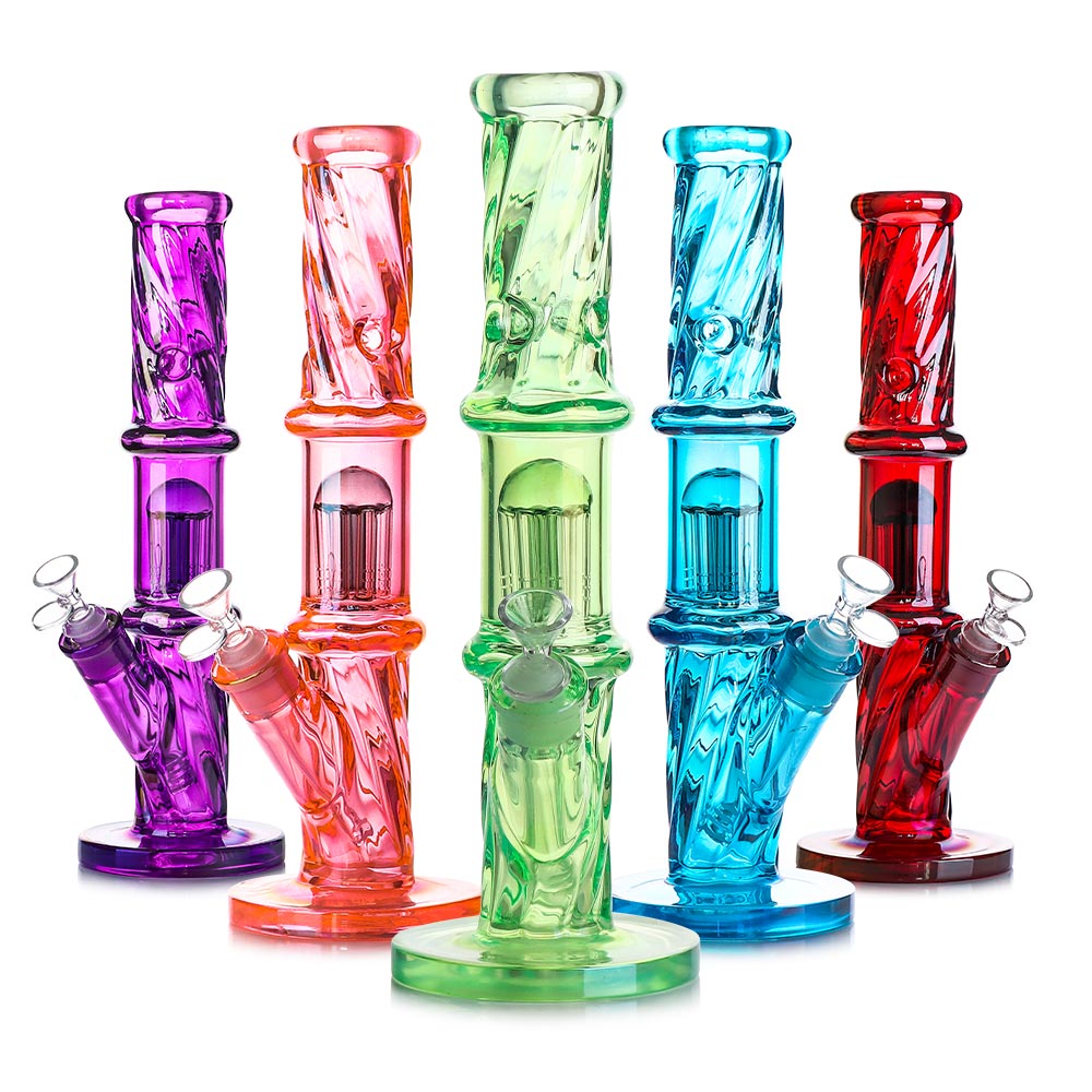 WP - 13" Florescent Tree Perc Straight Tube - Asst