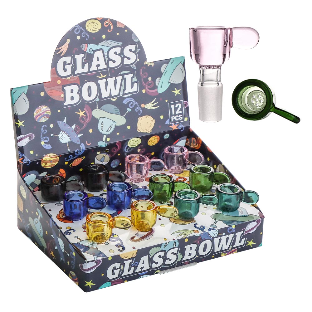 Glass Bowls - 14mm Honeycomb Screen -Asst - 12ct