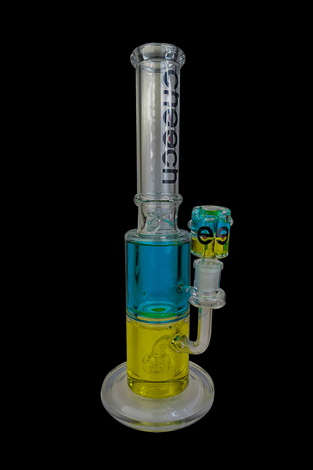 Cheech Glass 13.5" Dual Color Glycerin Rig With Perc