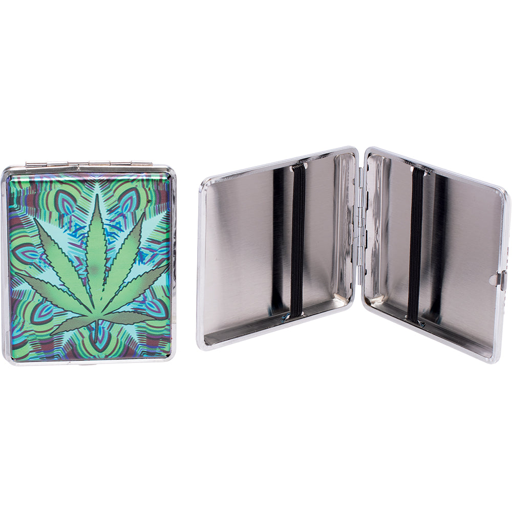 Fujima - Cig Case - 8ct - 100s Leather Psych