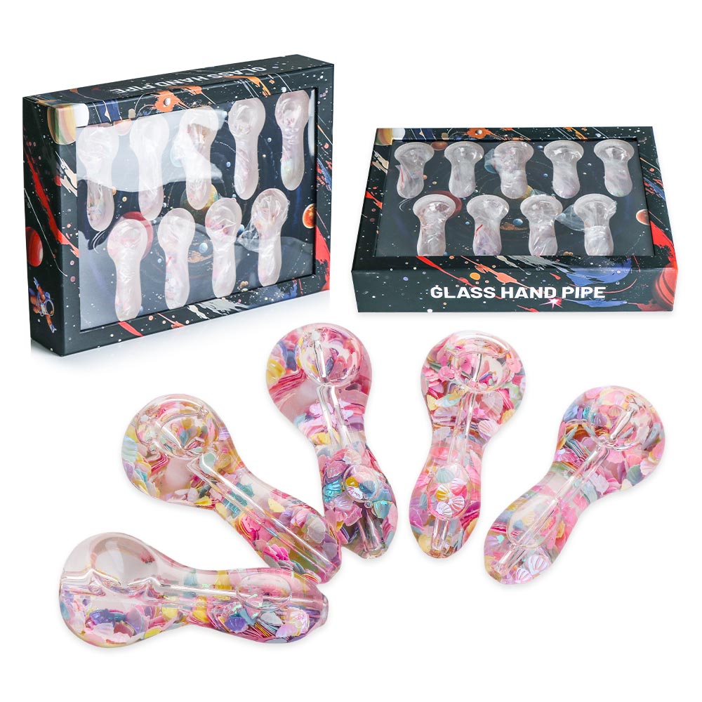 Hand Pipes - 4" Glycerin Fancy - Asst - 9ct