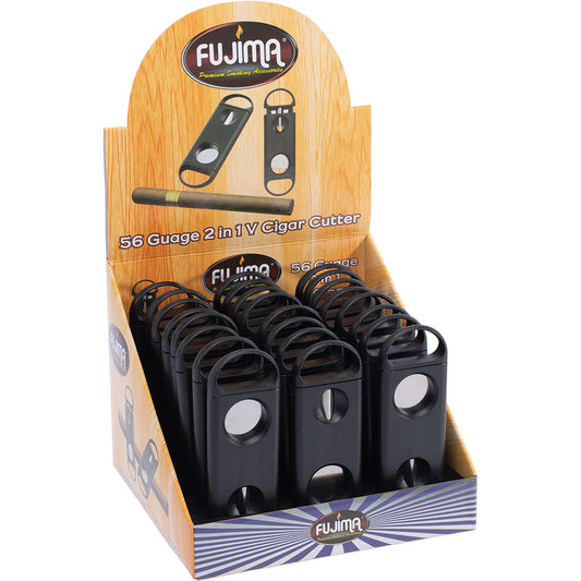 Fujima 56 Guage (2-in-1) V Cigar Cutter - 24ct