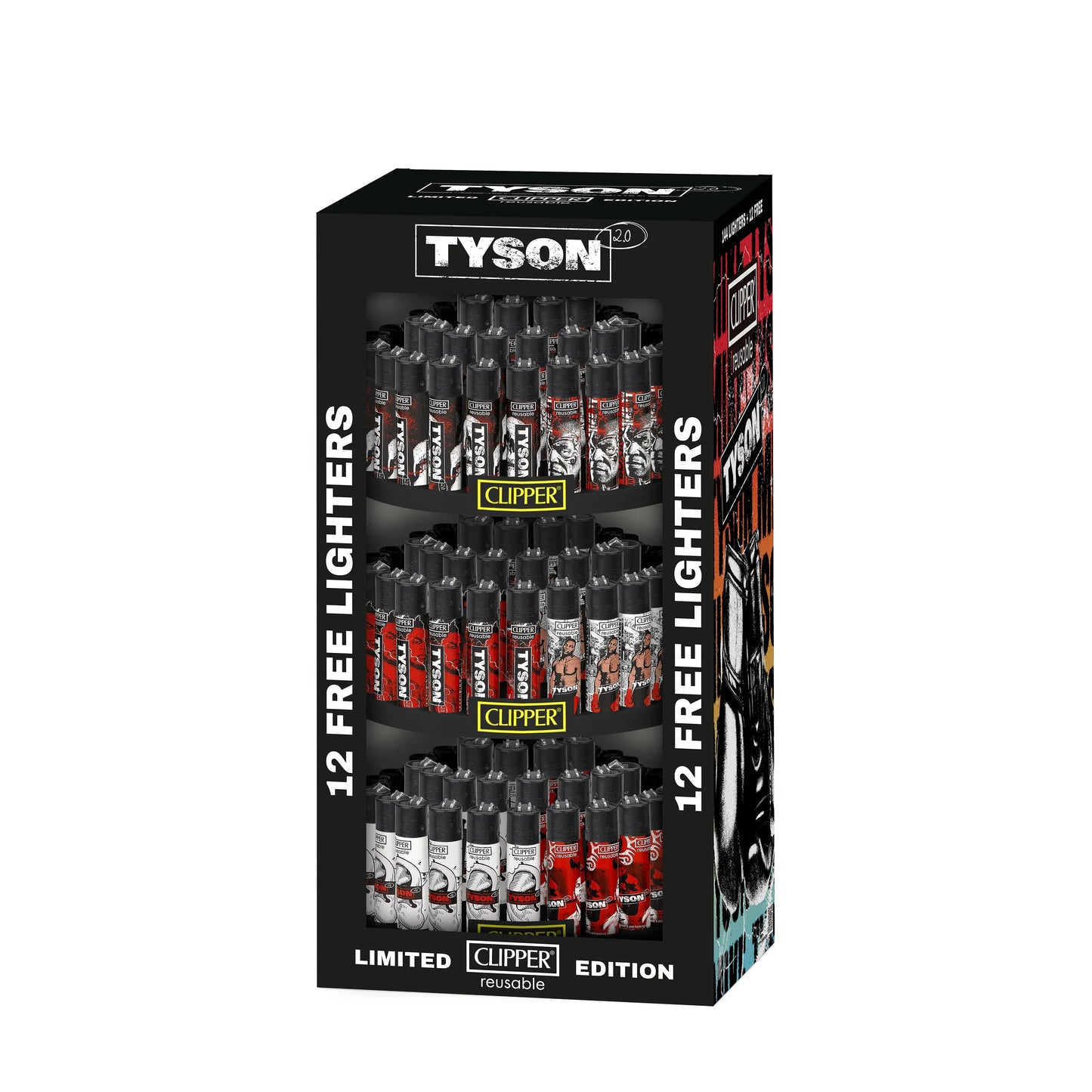 Clipper Lighters Display - Tyson Limited Edition - 156ct
