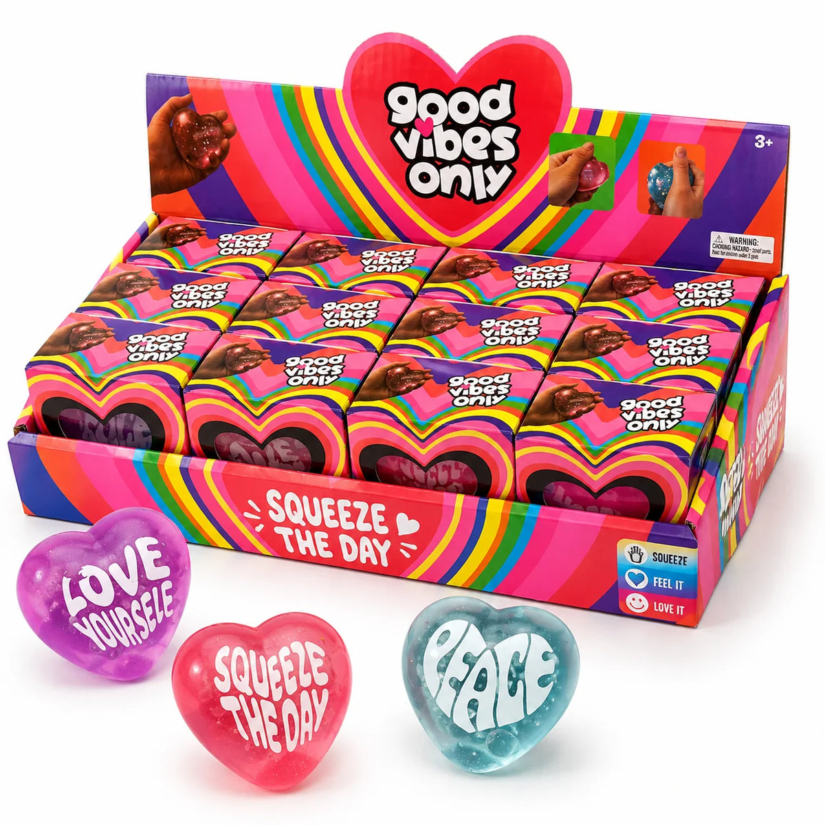 Squish Toy - 12ct - Heart Crystal