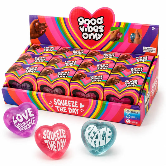 Squish Toy - 12ct - Heart Crystal