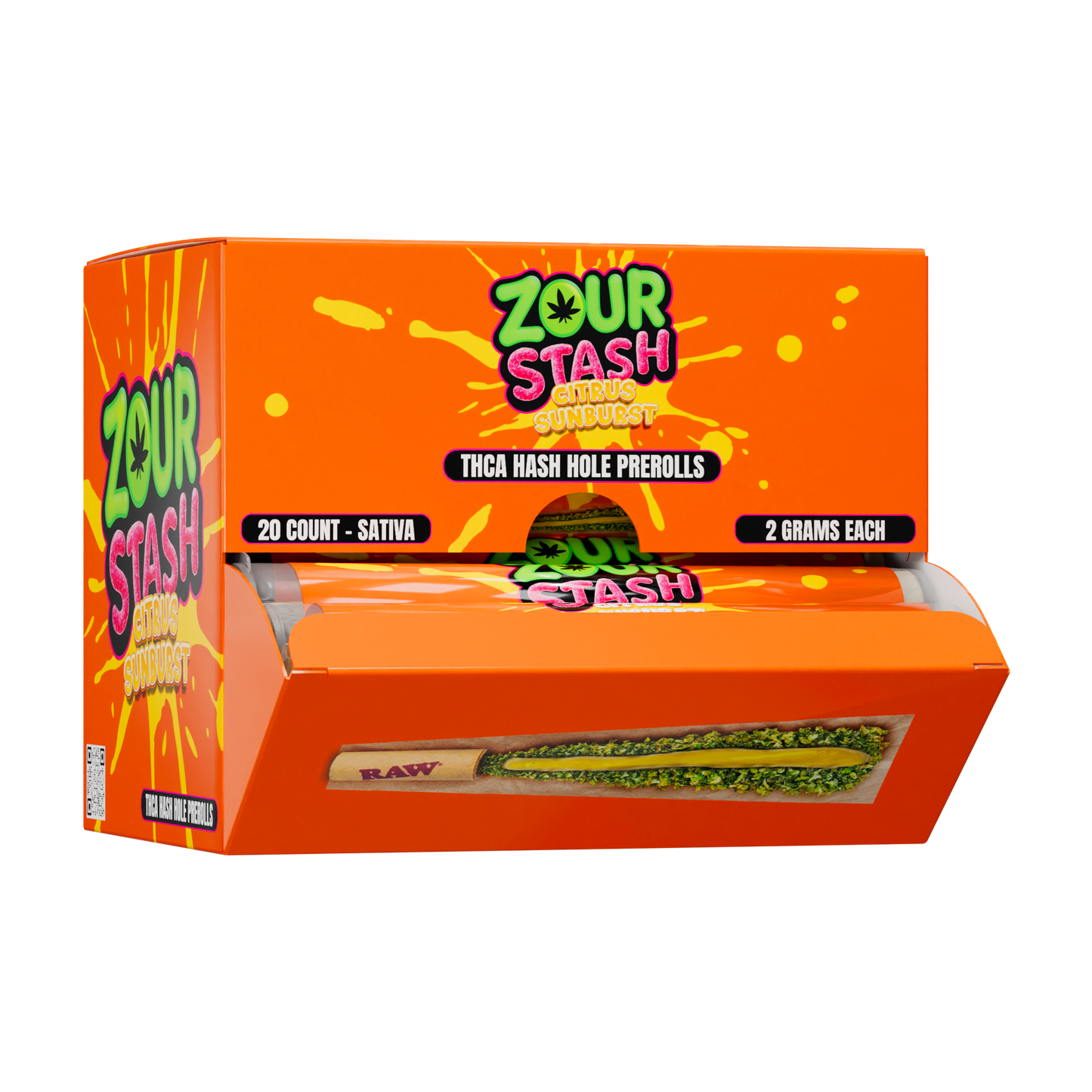 Zour Stash - 2g Pre-Roll THCA Hash Holes - 20ct