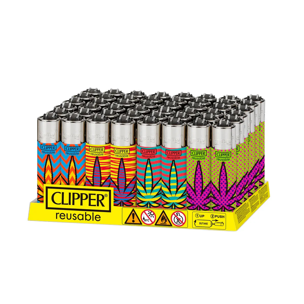 Clipper - Lighters - Colored Leaves - 48ct