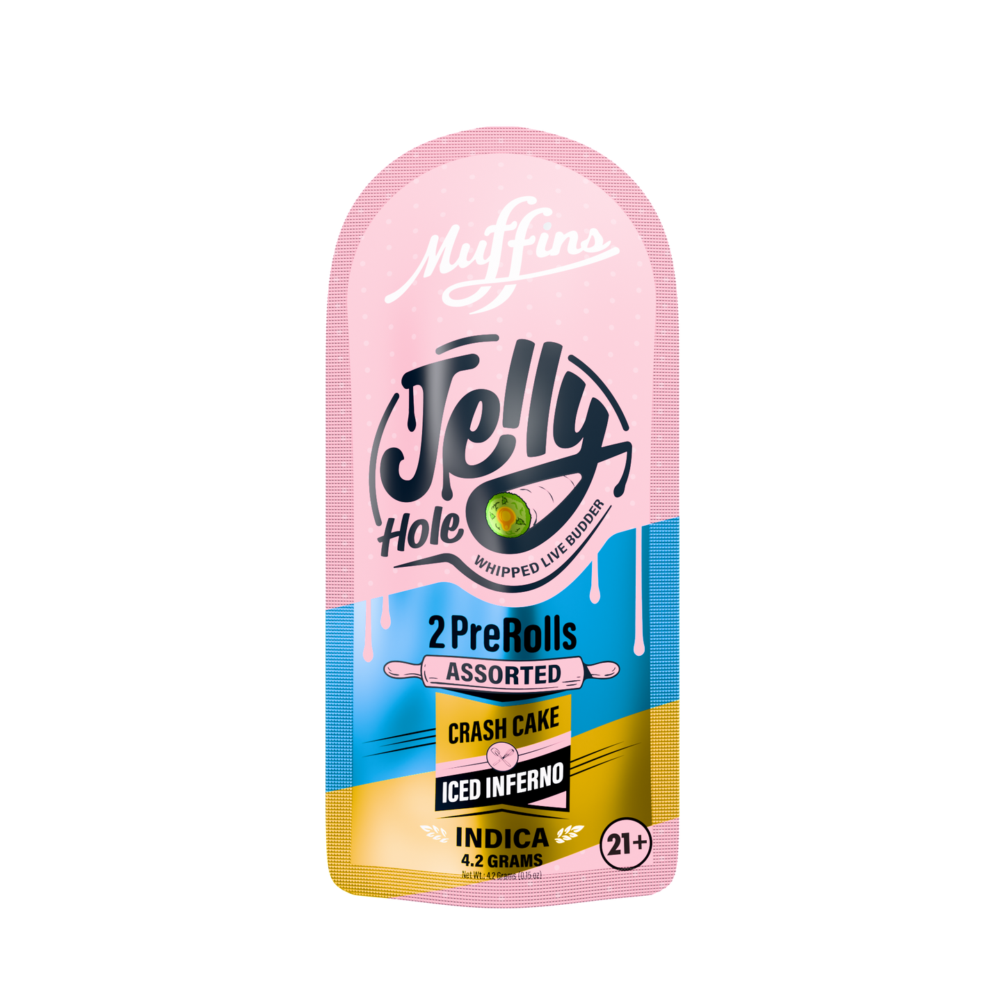 Muffins - 4.20G Jelly Hole THC-A Pre-Rolls - 2pk - 5ct