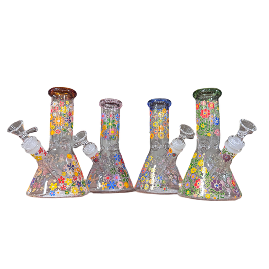 WP - 6.5" Bloomin' Daisy Haze Beaker