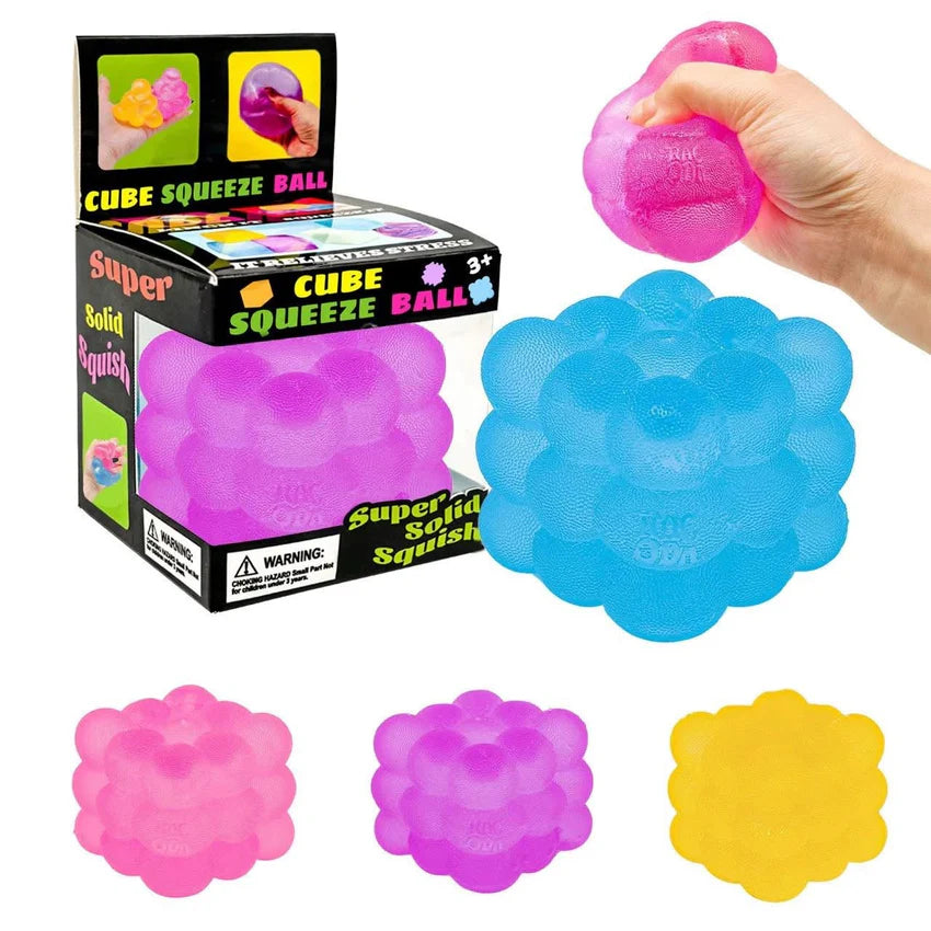 Squish Toy - 12ct - Cube w/ Spheres