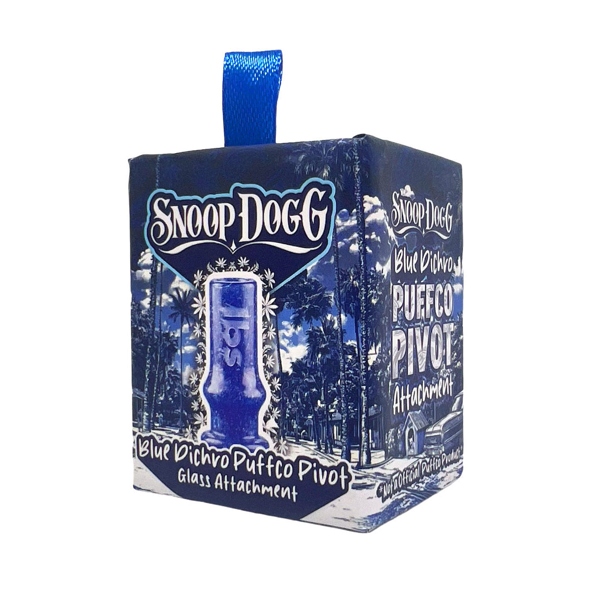 Snoop Dogg - Puffco Pivot Attachment - Blue Dichro