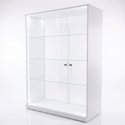 Acrylic 4 Tier Counter LED w/ Doors Display