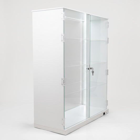 Acrylic 4 Tier Counter LED w/ Doors Display
