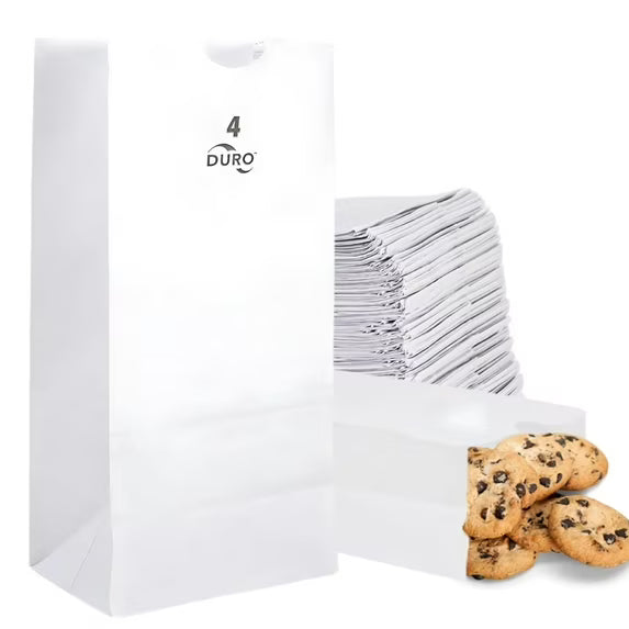 Kraft Bags - #4 White - 500ct