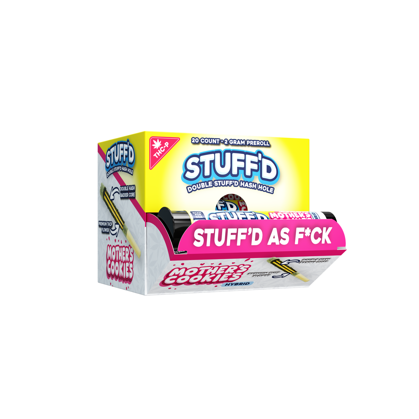 Stuff'd - 2g Preroll Hash Hole THCP - 20ct