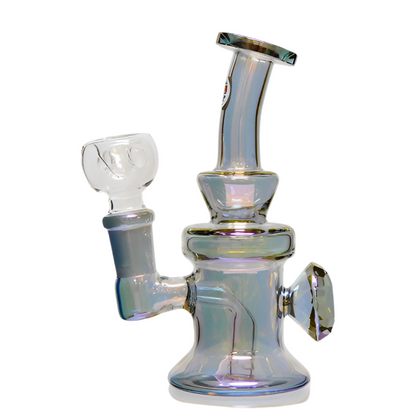 WP - 7" Electroplated Banger Hanger w/ Marble 14mm - Assorted Colors