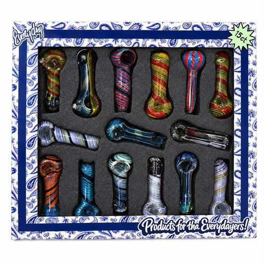 Everyday - 3" Swirl Disco Art Hand Pipes - 15ct
