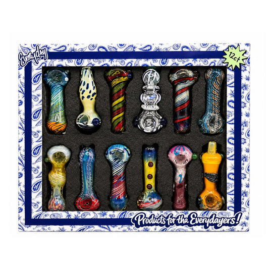 Everyday - 4" Mixed Design Hand Pipes - 12ct