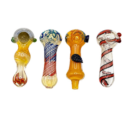 Everyday - 4" Mixed Design Hand Pipes - 12ct