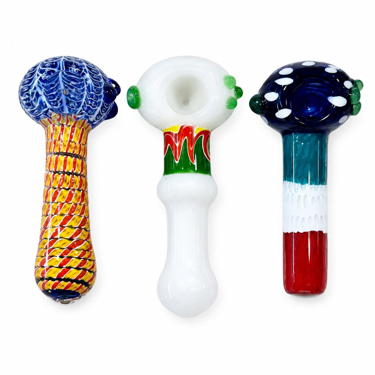 Everyday - 4" Swirly Glasswork Hand Pipes - 12ct