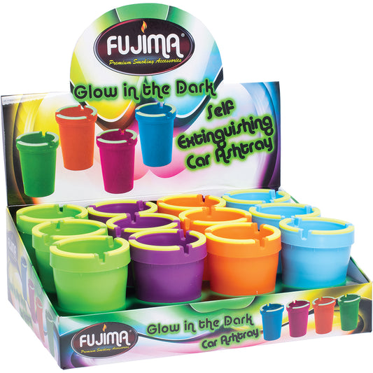 Fujima - Ashtray - Self-Extinguishing Glow - Asst - 12ct
