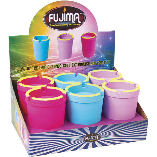 Fujima - Ashtray - Self-Extinguishing Glow - Asst - 6ct